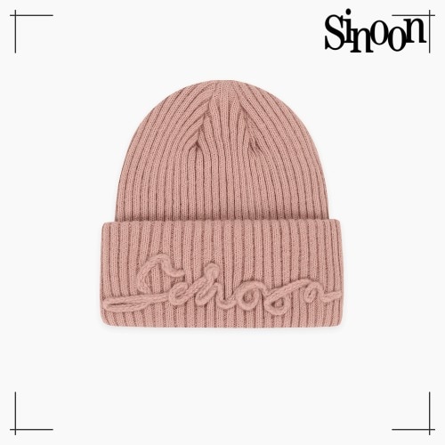SINOON ニット帽 Logo Beanie (Pink) シヌーン 韓国ファッション