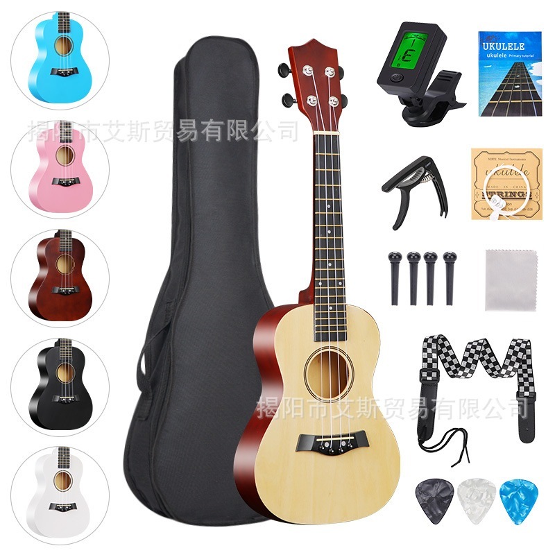 23インチウクレレクロスボーダー木製ハワイアンカラーウクレレ小型ギター子供の早期教育楽器卸売