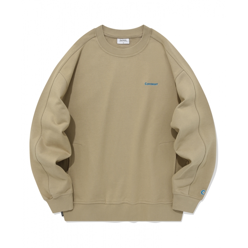 COVERNAT ヘビーウェイトオーバーフィットスウェットシャツベージュ 8,261円