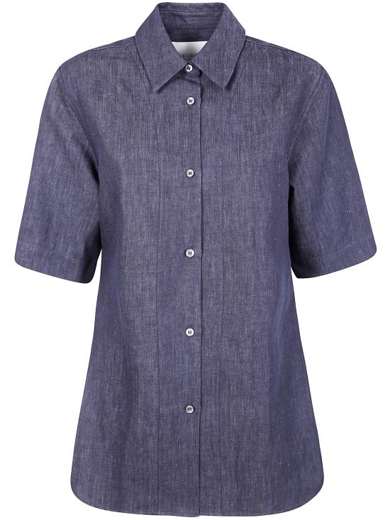STUDIO NICHOLSON Women Shirts LUIS SNW 1204 INDIGO