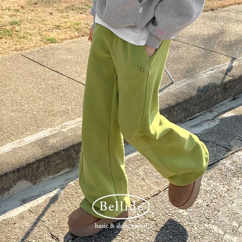 韓国の女性ファッション/ [MADE] 両面起毛刺繍ツーウェイジョガートレーニングパンツpt1299