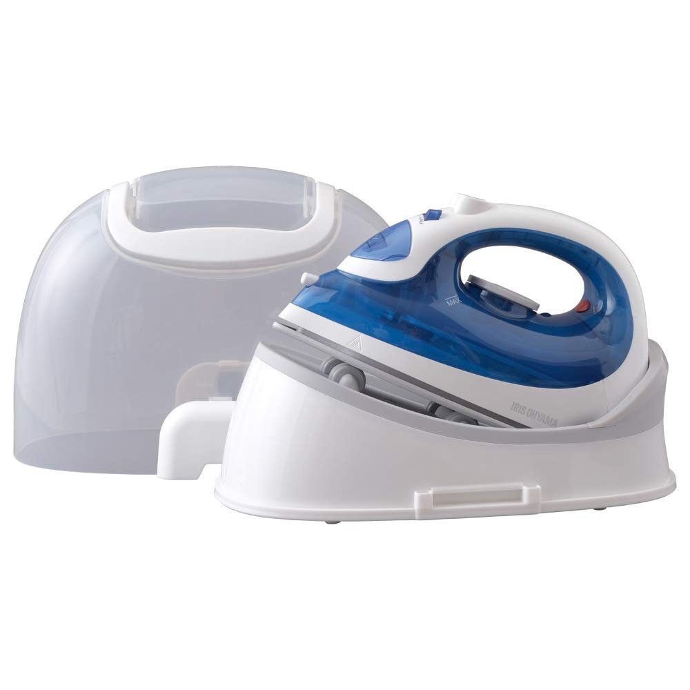 アイリスオーヤマ(IRIS OHYAMA) スチームアイロン コードレス 最短30秒スピード立上 ダイヤモンド セ ラミック加工 2段階スチーム 霧吹き機能 スチームショ ット ケース付 スタンド付
