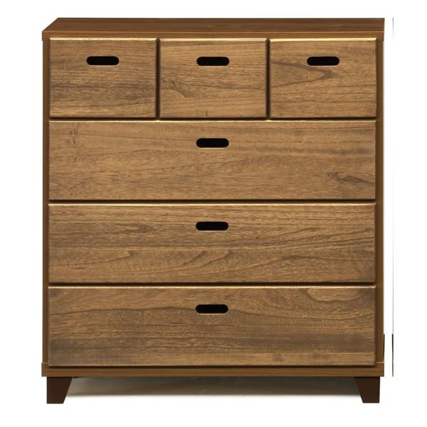 日本製 天然木 チェスト 4段 オイル塗装仕上げ 74.5cm幅 ブラウン 完成品 タンス 衣類収納 引出し収納