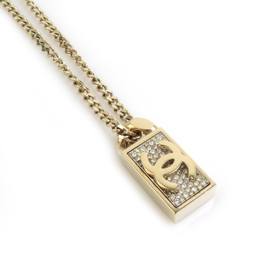 シャネル CHANEL ネックレス ココマーク メタル/ラインストーン ゴールド/シルバー レディース e60818i