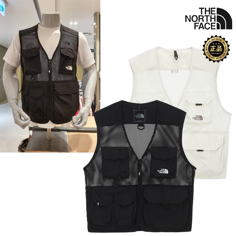 NV5VS01 MS EXPLORING MESH VEST 26SS ポケット 通気性 軽量 アウトドア キャンプ 釣り レジャー 春夏 レイヤード コーデ提案 半袖Tシャツ ナイロンパンツ 韓国