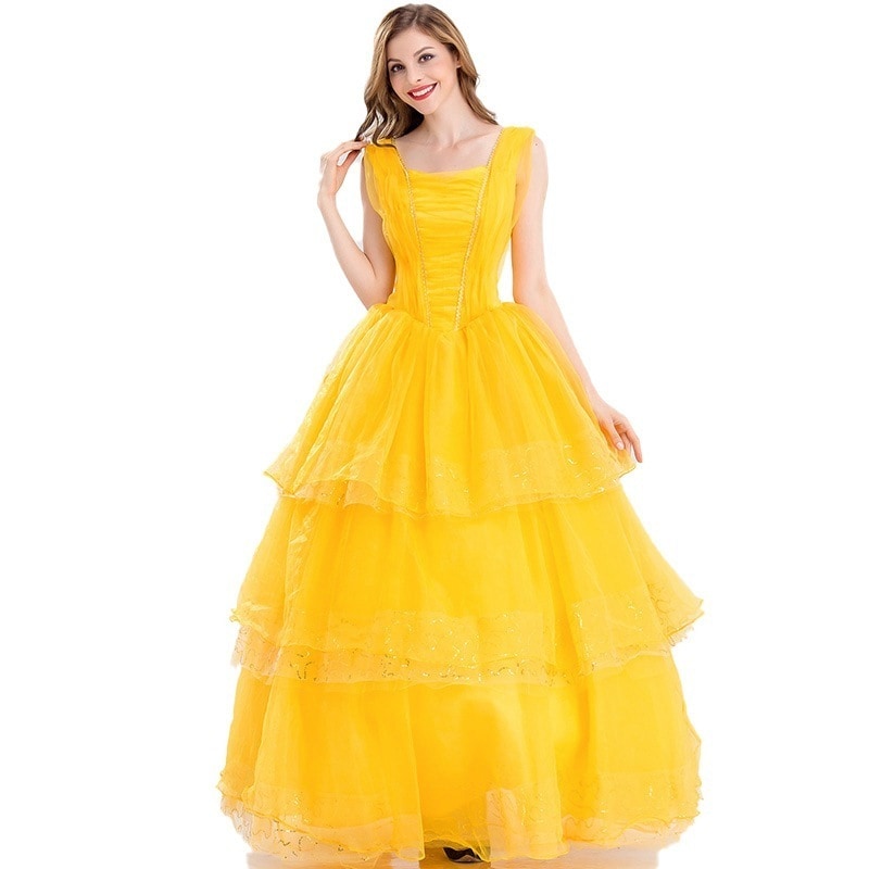 ハロウィン成人美女と野獣ベルベルお姫様スカート舞台パーティーコスプレ衣装