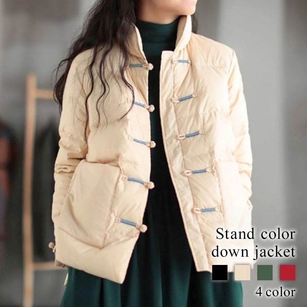 タイムセール SALE 在庫処分セール ダウンジャケット レディース スタンドカラーダウンジャケット 赤 ハーフ 人気 ショートコート コート おしゃれ 冬 スリム 防風 ジャンパー 高級 40代 丈 5,336円