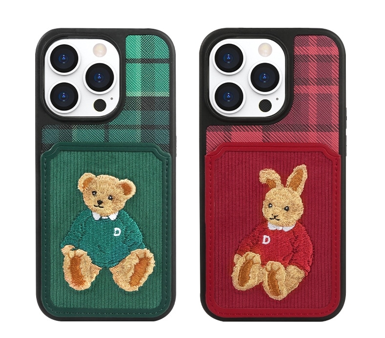 クラシック 刺繍 ポケット ケース 韓国 スマホケース