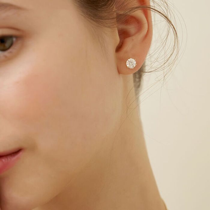 [Silver 925] Moissanite 1 carat earrings 2色 おしゃれ ピアス 韓国ファッション