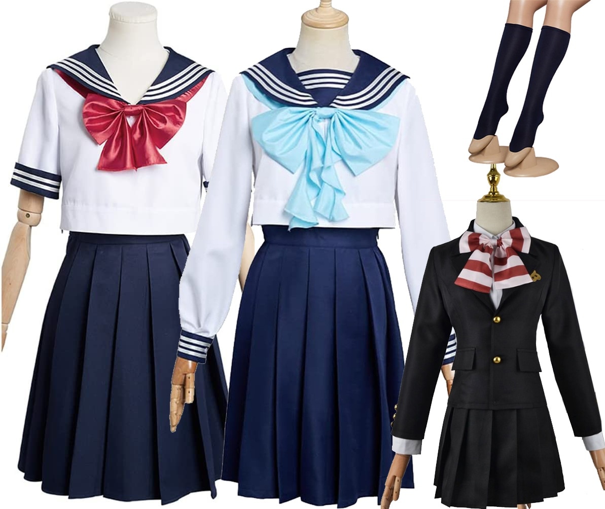 明日ちゃんのセーラー服 明日ちゃん コスプレ 衣装 セーラー服 半袖 長袖 私立ロウ梅学園 制服 衣装 コスチューム 変装 イベント 文化祭 学園祭 夏服 冬服