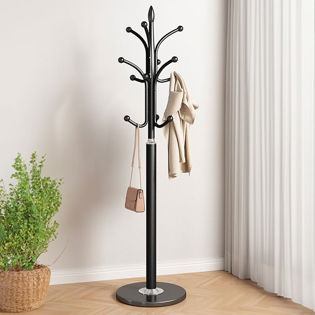 収納ラック 収納棚 カバン掛け ハンガーポール 帽子掛け 金属 省スペース 組立て簡単 コートハンガー スリム ハンガーラック シンプル コートハンガー ポールハンガー 洋服ラック 洋服掛け