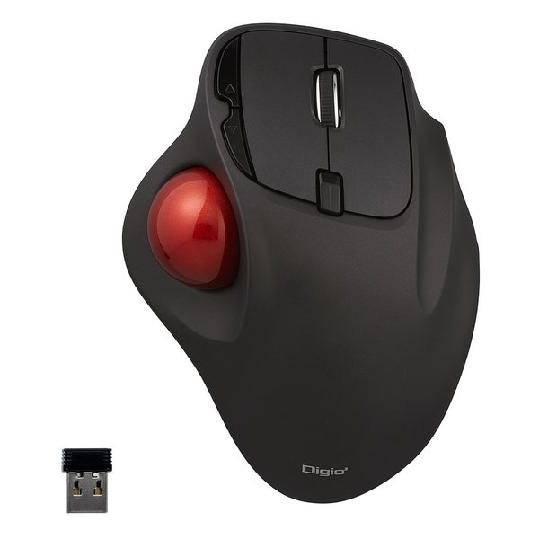 無線5ボタン 光学式親指トラックボール ブラック MUS-TRIF175BK