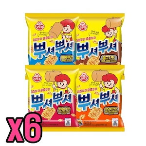 韓国スナック プショプショ 90g X 24個 (バーベキュー6+プルコギ6+ヤンニョムチキン6+トッポッキ6)