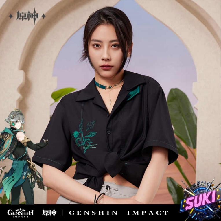 「半袖シャツ」【プロ品質を極める!】原神 グッズ / アルハイゼン インプレッションシリーズ / Genshin Impact Alhaitham 艾尔海森 げんしん コスプレ