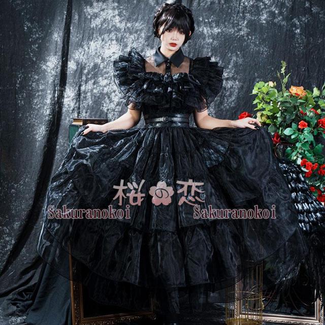 アダムス・ファミリー　 ウェンズデー　 仮装 変装 cosplay アニメ uw1750