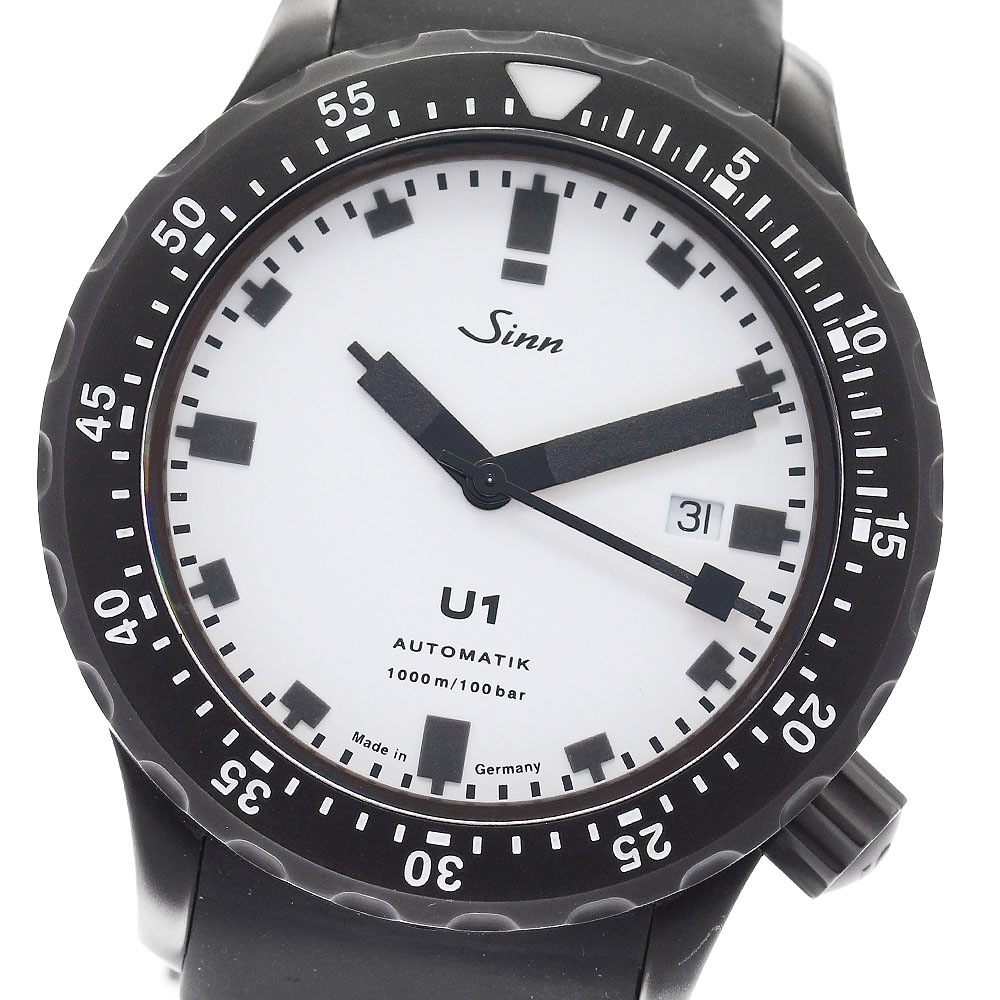 ジン Sinn 1010 U1W デイト 自動巻き メンズ 良品 保証書付き_898898【中古】