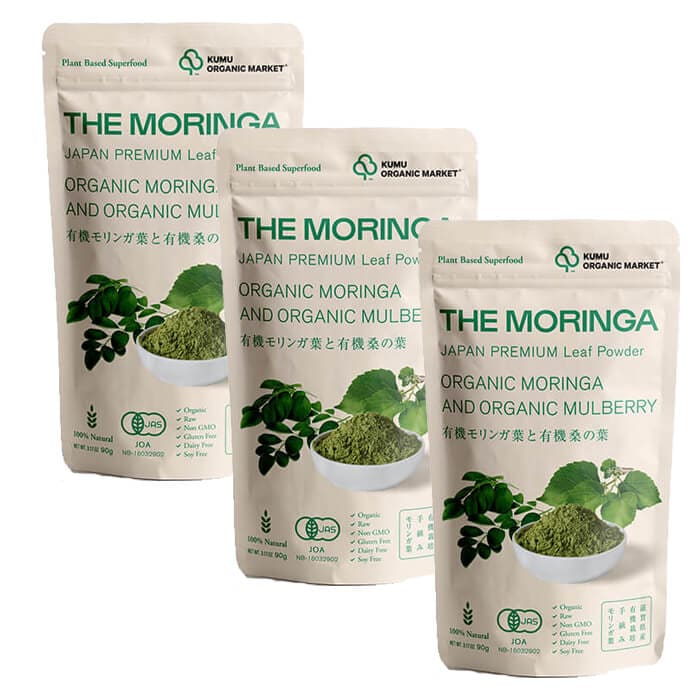 当日/翌日配送 有機モリンガ葉と有機桑の葉 90g 3個セット 【365日ヤマト倉庫出荷】 THE MORINGA ザモリンガ 滋賀県産 有機JAS オーガニック
