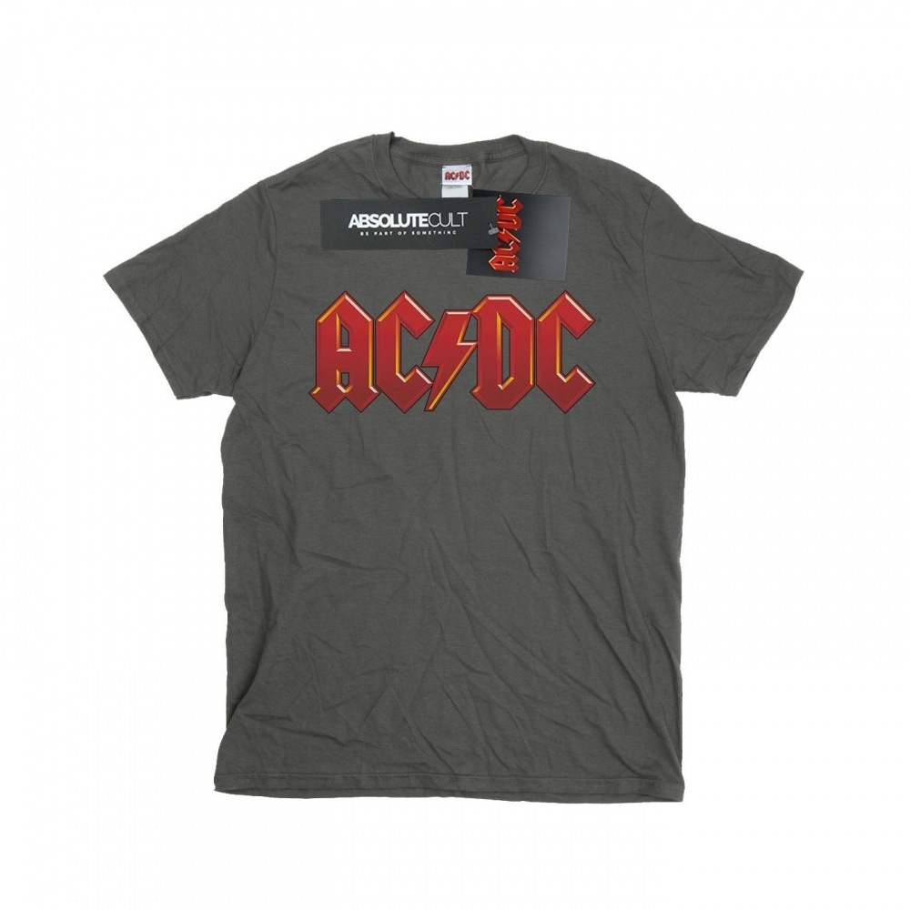 (英国より直送) AC/DC メンズダークレッドロゴ T シャツ