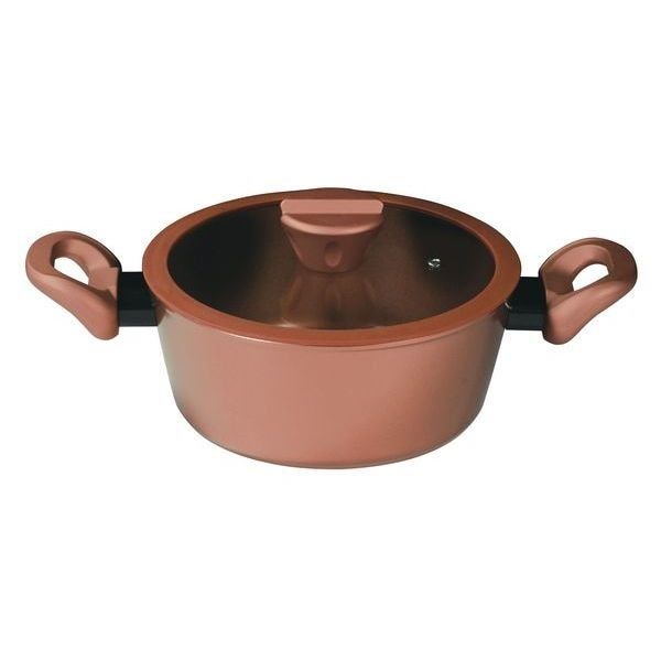 シチューポット 両手鍋 蓋付き IH対応 20cm アルミ製 VISIONS GOLD Coating 金色 ゴールド オール熱源対応