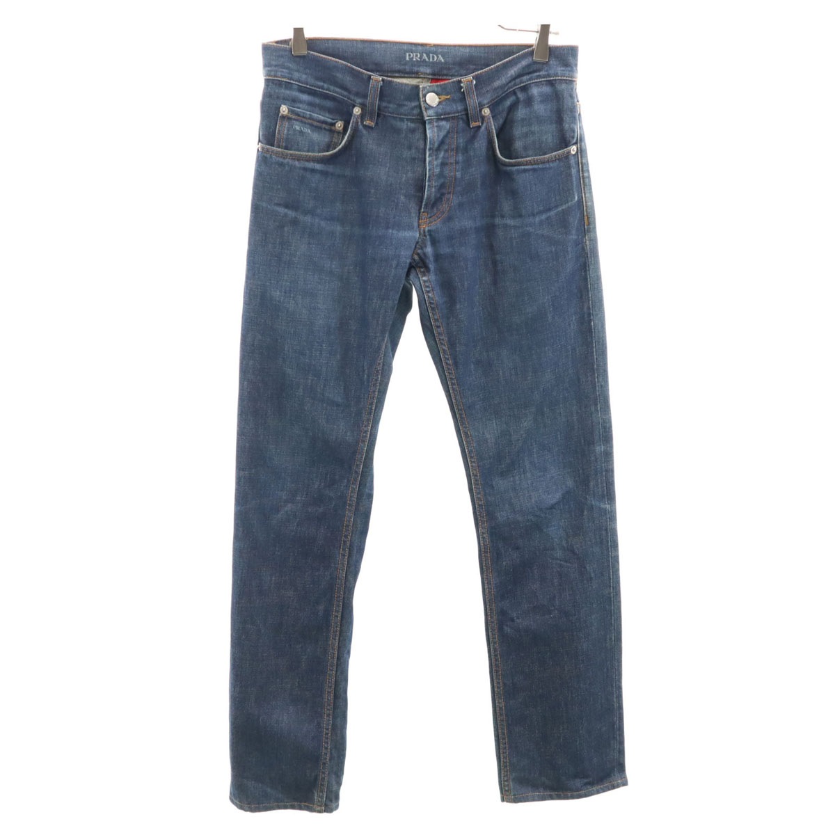 ルーマニア製 ボタンフライ デニムパンツ ｗ29 ブルー メンズ 古着