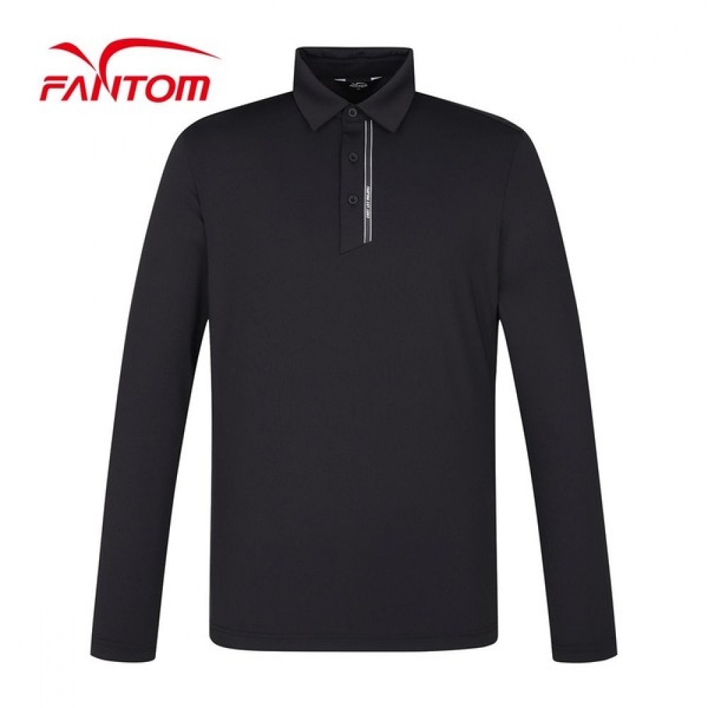 (Phantom) メンズロゴポイントカラー長袖Tシャツ