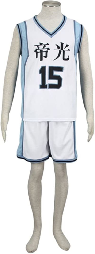 黒子のバスケ 帝光中学 バスケットボールの服 N0.15 ホワイト イベント コスプレ衣装 コスチューム