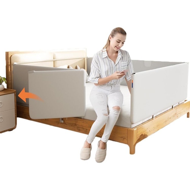 ベッドフェンス 折りたたみ式 ベッドガード 赤ちゃん　一面 ハイタイプ ベッド柵 折りたたみ可能 28段調整 携帯可能 旅行用 家庭用 転落防止 落下防止 取り付け簡単