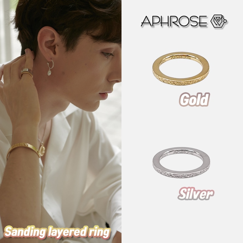 Sanding layered ring 韓国ファション 正規品 男女兼用