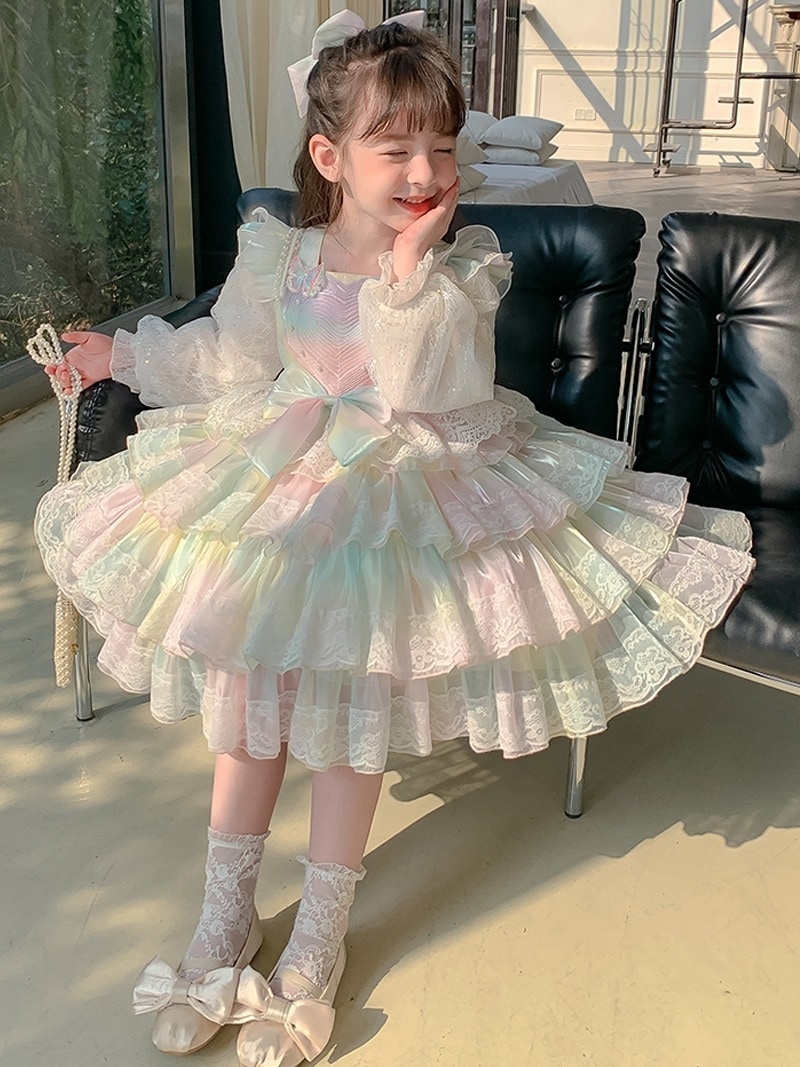 ロリータプリンセスドレス 大きなお子様向け 春のスイートロリータ ロリータ スカートドレス