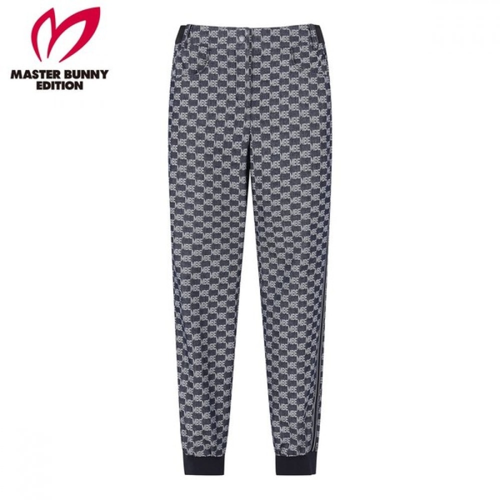 [マスターバニー] レディースロゴジャカード柄ジョガーパンツ