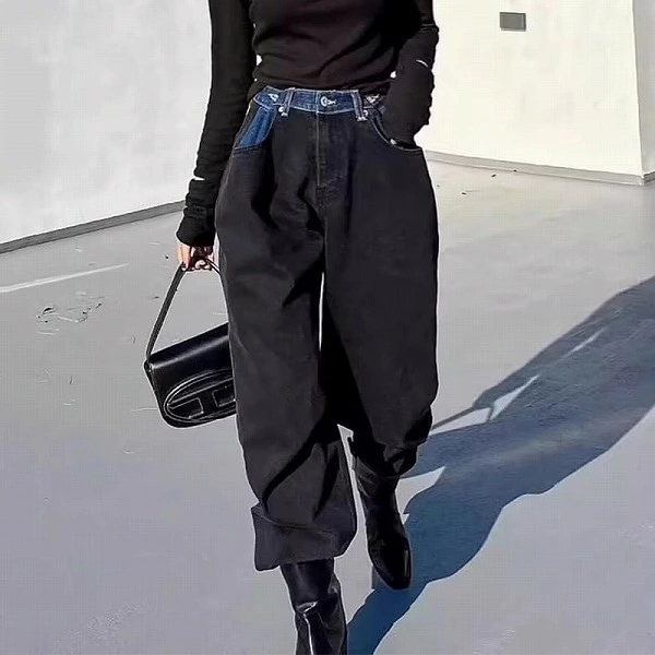 高品質 パンツ ボトムス ハイウェスト デニム ジーンズ ストレート ズボン レディース