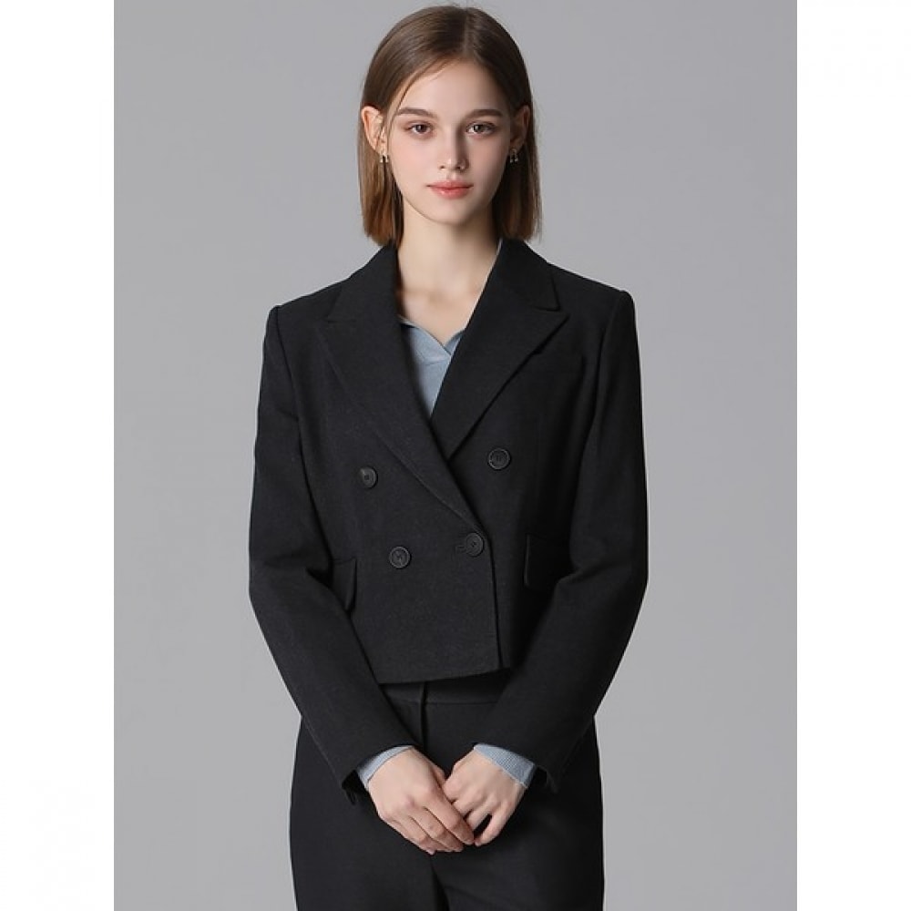 (リスト) ダブルクロップドセットアップジャケット (価格:338,000ウォン)