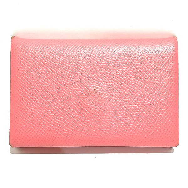 エルメス カルヴィ A刻印 ローズアザレ コインケース レディース 財布【中古】