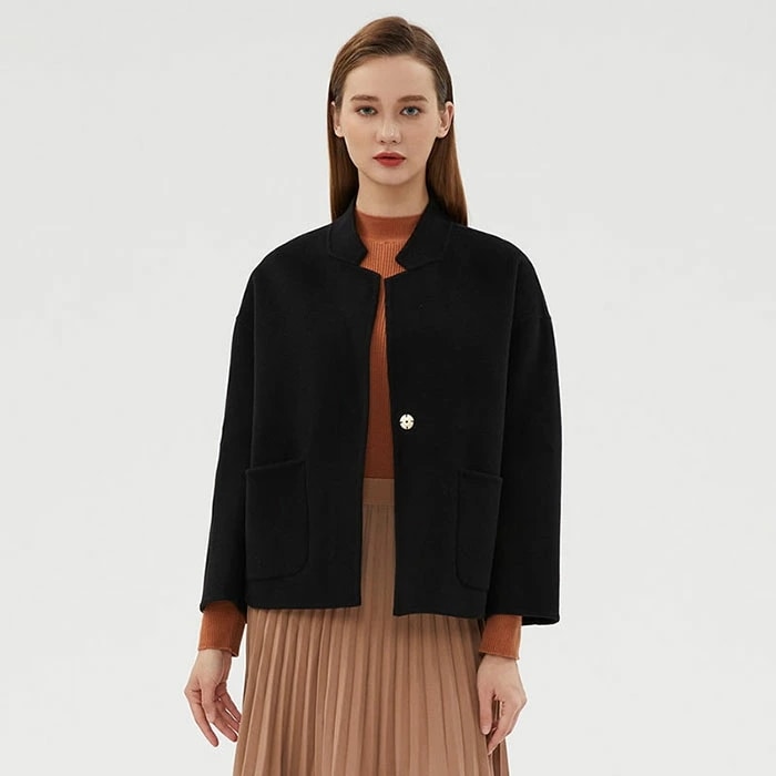 コート レディース ウール ショートコート ウールコート ショート アウター 冬服 韓国ファッション 春 秋 冬 防寒 保温 厚手 暖かい 大きいサイズ きれいめ オリジナル 細身 高品質 高級 OL