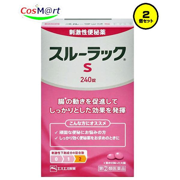 【2個セット】 【指定第2類医薬品】 エスエス製薬 スルーラックＳ 240錠 刺激性便秘薬 ( 4987300056226-2)