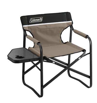 他サイト： Coleman(コールマン) チェア サイドテーブル付デッキチェア 折り畳み アウトドアチェアー キャンプ 釣り サイドテーブル付き ガーデン リビングの商品画像