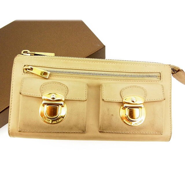 長財布 /ファスナー付き長財布 ベージュ 中古 10,106円