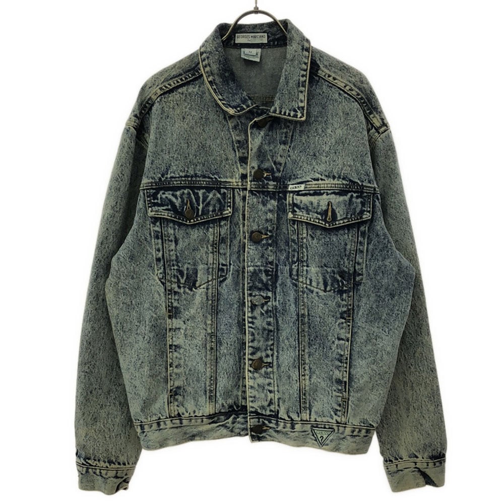 90s USA製 デニムジャケット M Ｇジャン GEORGES MARCIANO オールド メンズ