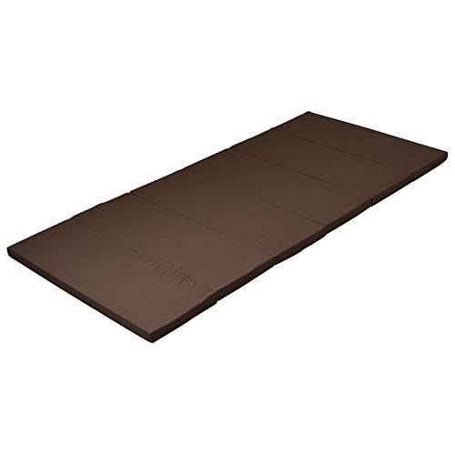色：ブラウン サイズ：180×80cm [アキレス] マットレス 折りたたみ 硬め 高硬度(265N