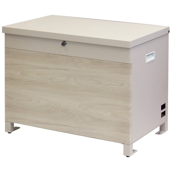 MOJYU PBX-097 ベンチ収納宅配ボックス Paola-パオラ- グレージュ/ホワイト木目 メーカー直送