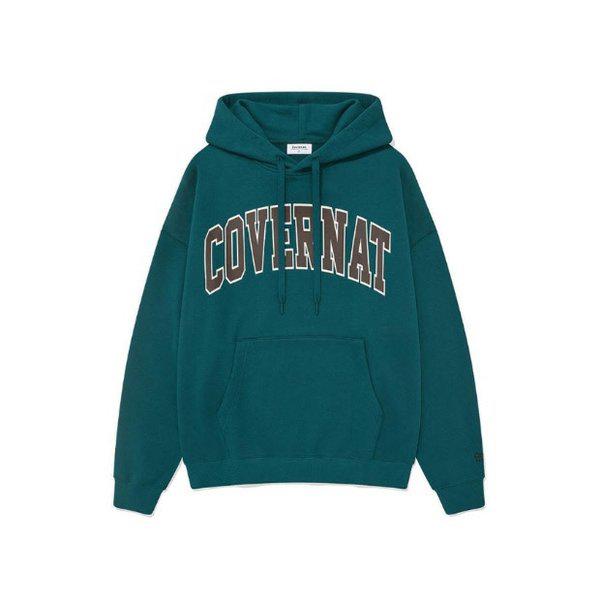 フード付き CQK CO2403HD04-TU アーチロゴ ドロップフィットフーディ ターコイズ