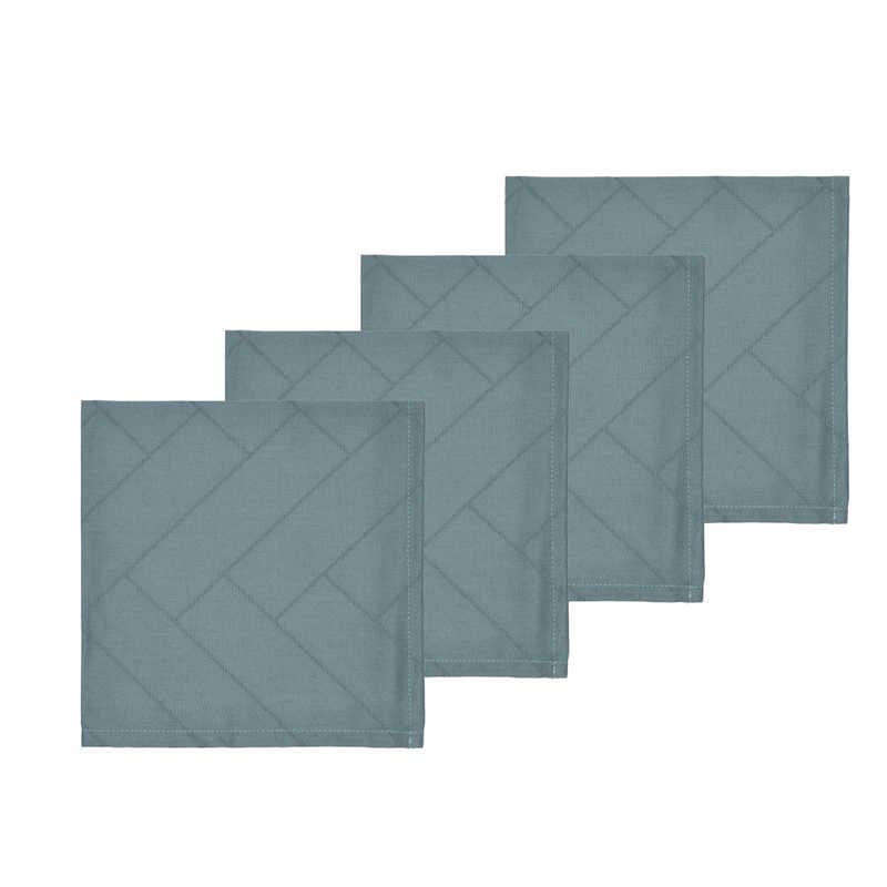 ソダール　ナプキン Tiles Damask Atlantic 4個セットl アトランティック　15488
