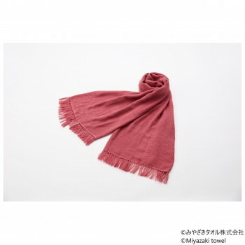 みやざきタオル 今治ショール スラブ 180cmx70cm No.10 ワイン