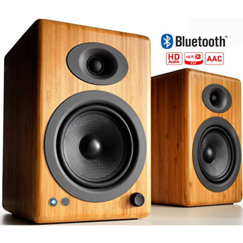 AUDIOENGINE　Bluetoothスピーカー ソリッド・バンブー 　A5+BTN