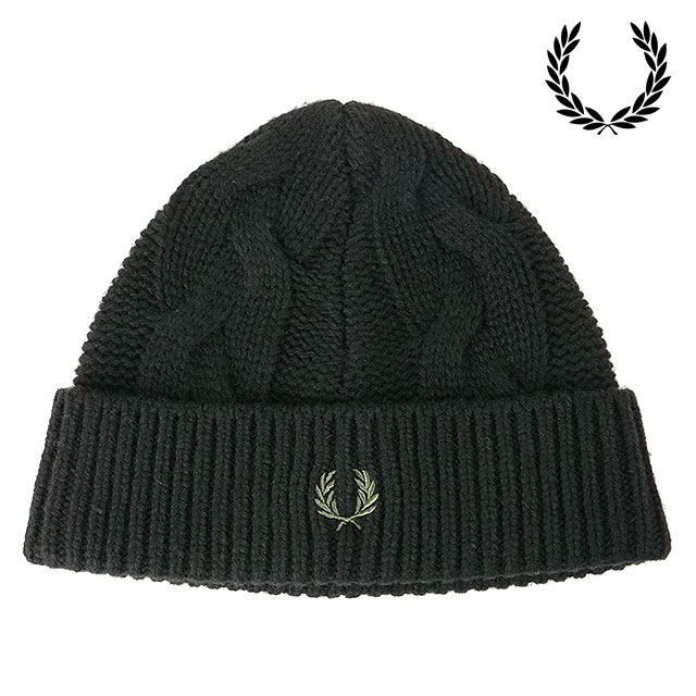 メール便 ラムズウール ケーブルビーニー [C8135-102] LAMBSWOOL CABLE BEANIE メンズ・レディース 帽子 ニットキャップ ニット帽 小物 BLACK
