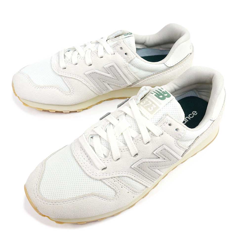 レディース スニーカー WL373 WG2 白 ローカット B幅 スエード オフホワイト