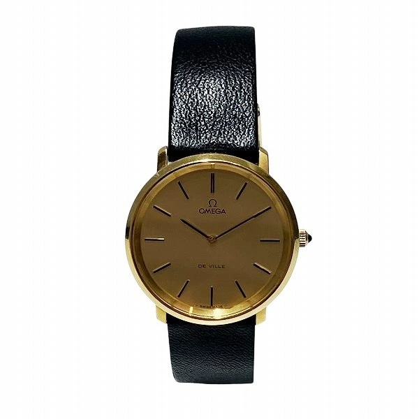 オメガ デビル 手巻き ゴールド文字盤 時計 腕時計 メンズ 【中古】