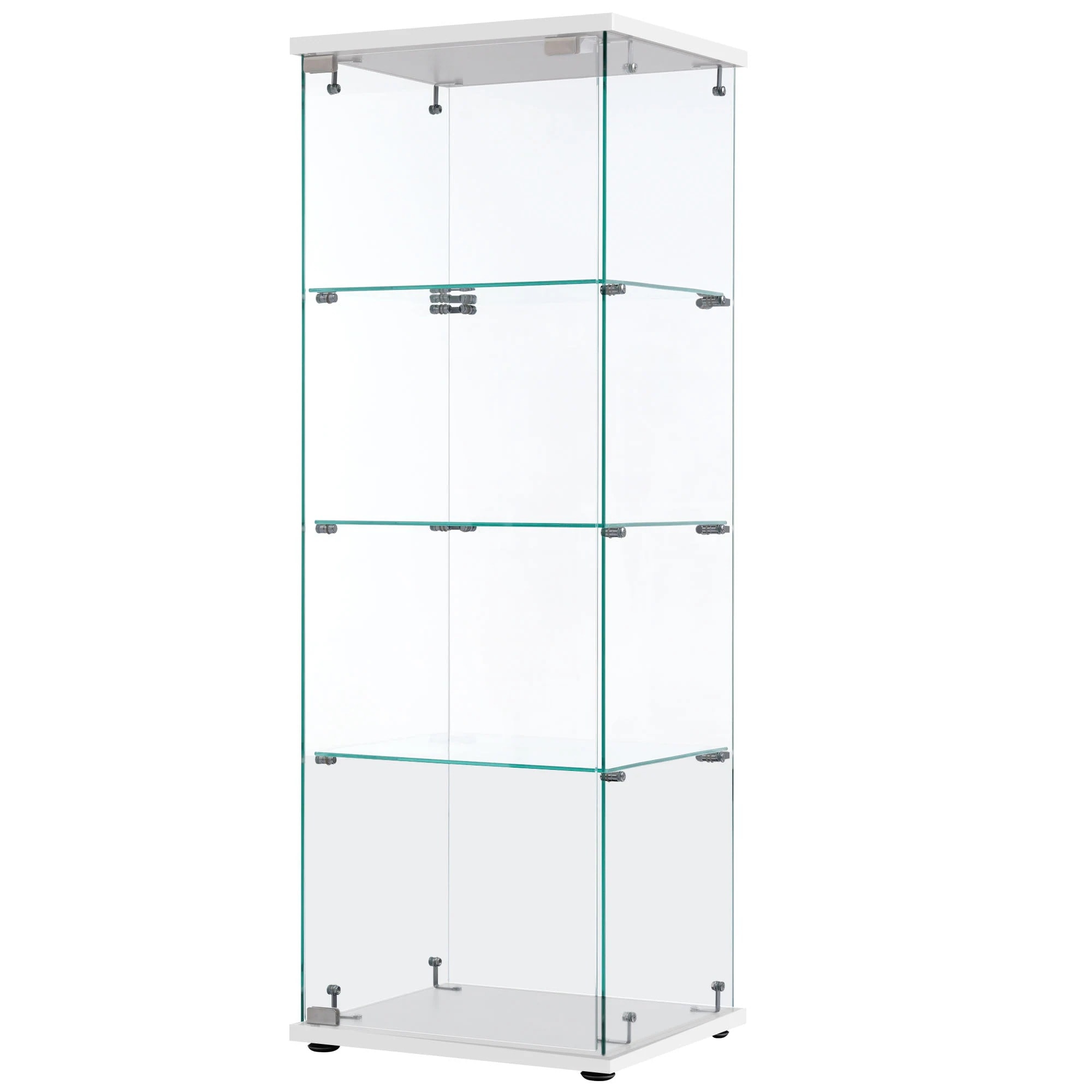 【国内発送Ｍ】365コレクションケース ガラスディスプレイキャビネット フィギュアケース 4段 ホワイト 強化ガラス 全面ガラス サイズ:幅42.5×奥行36.5×高さ120cm