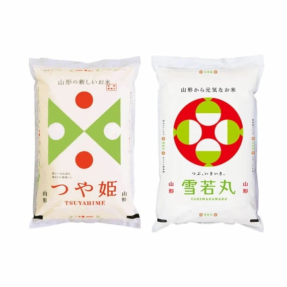 なかよしセット 山形県産 つや姫 雪若丸 各5kg 化粧箱入 令和7年産