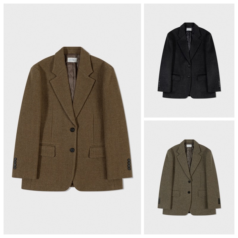 【LOW CLASSIC】 VINTAGE 2-BUTTON WOOL BLAZER : 3COLORS